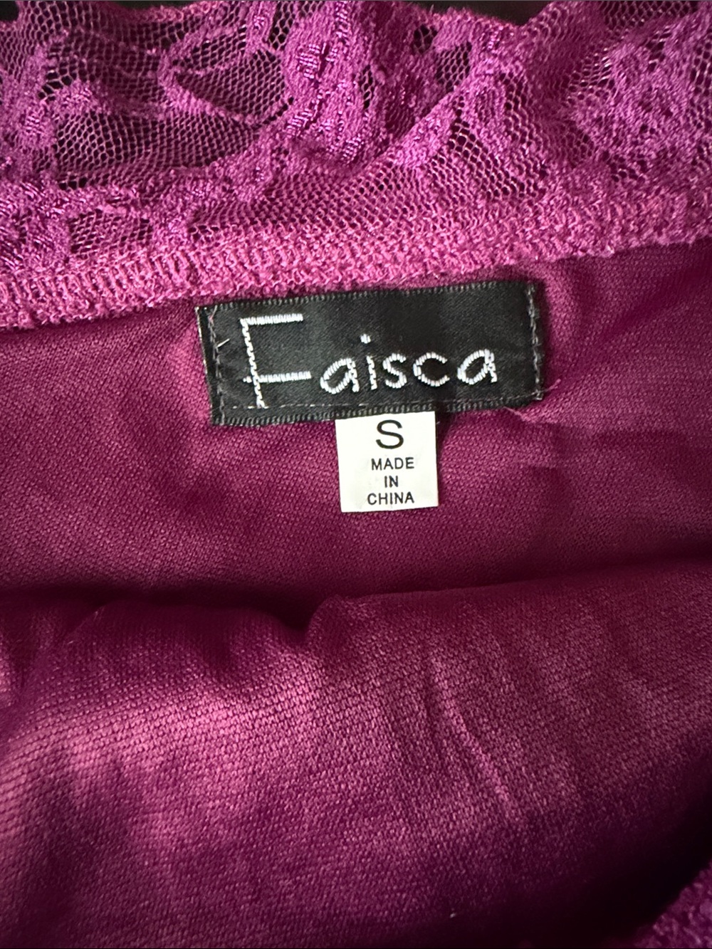 Fuchsia One-Shoulder Lace Ruffle Top - Picture 2 of 5